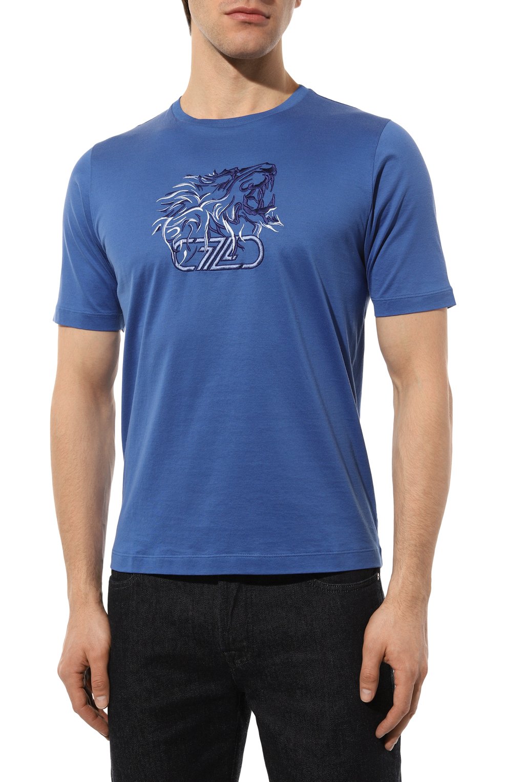 Хлопковая футболка ZILLI, арт. MBZ-NT580-LE0N1/MC01, фото 3