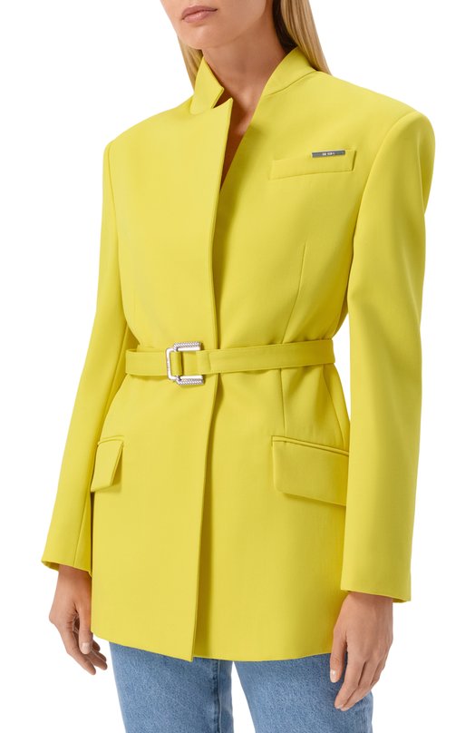 Шерстяной жакет The Attico 260WCG00090/WWW065AA Жёлтый  260WCG00090/WWW065AA Фото 3