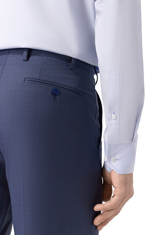 Хлопковая сорочка Giorgio Armani 8CGCCZMC/TZ064 Голубой  8CGCCZMC/TZ064 Фото 5