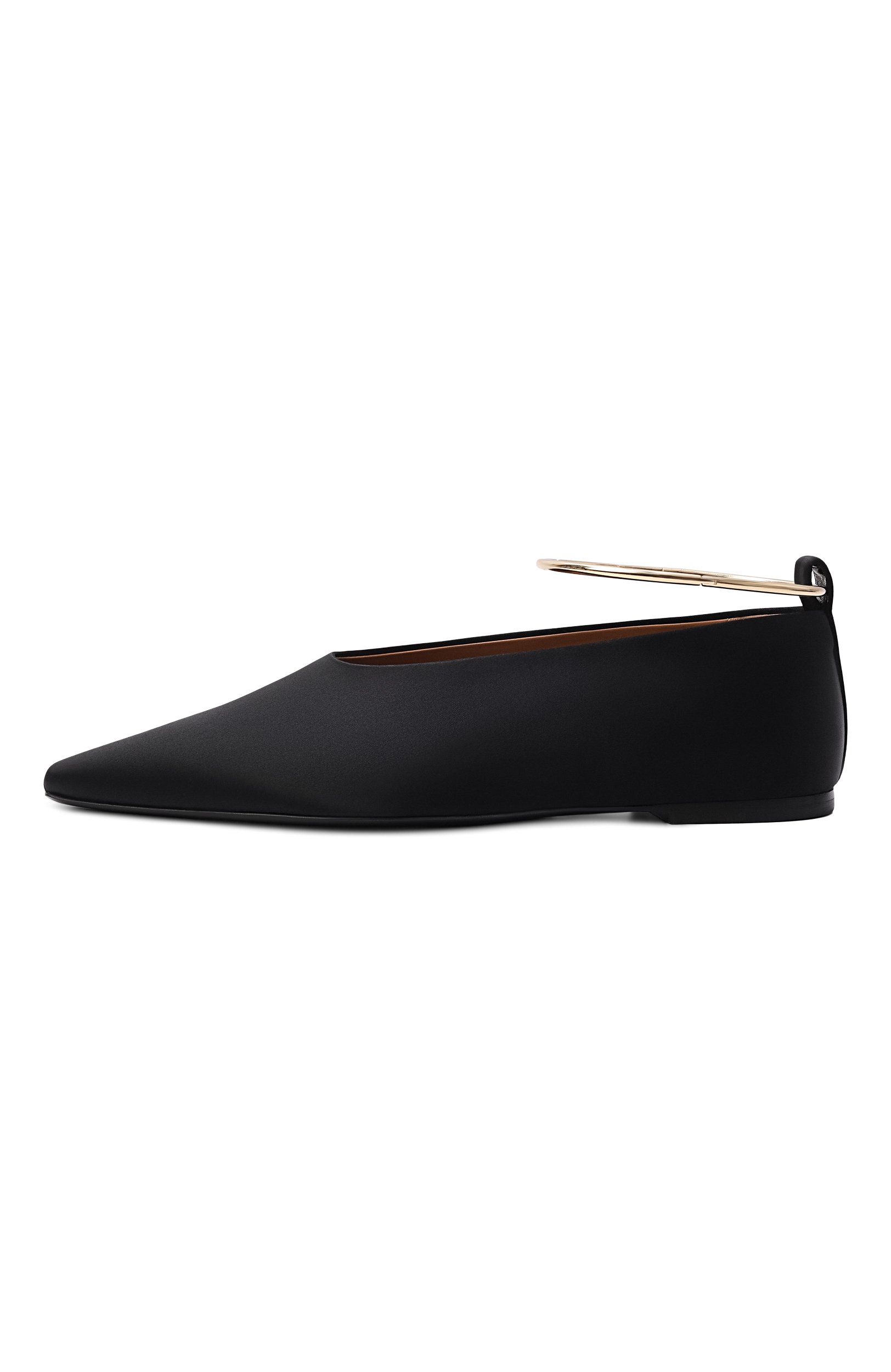 Текстильные балетки ring JIL SANDER черного цвета по цене 112000 руб., арт. J15WZ0039/P7551, фото 4 Текстильные балетки ring JIL SANDER, арт. J15WZ0039/P7551, фото 4