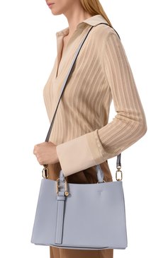 Женская сумка furla nuvola FURLA голубого цвета, арт. WB01336/BX2045 | Фото 2 (Размер: medium; Ремень/цепочка: На ремешке; Материал: Натуральная кожа)