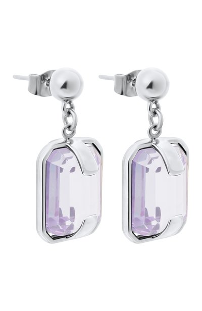 Серьги CRYSTALLINE JEWELLERY сиреневого цвета по цене 13090 руб., арт. 302W, фото 3 Серьги CRYSTALLINE JEWELLERY, арт. 302W, фото 3