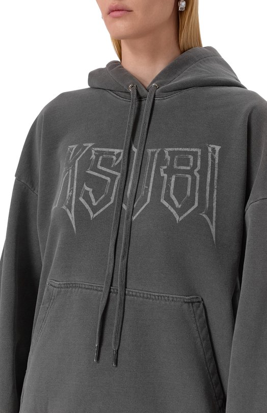 Хлопковое худи Ksubi WSP25FL004 Серый  WSP25FL004 Фото 5