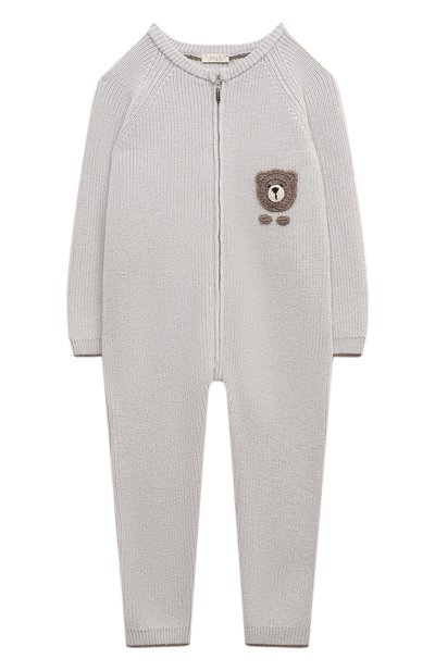 Шерстяной комбинезон BABY T серого цвета по цене 14250 руб., арт. 23AI011TZ/18M-36M, фото 1 Шерстяной комбинезон BABY T, арт. 23AI011TZ/18M-36M, фото 1