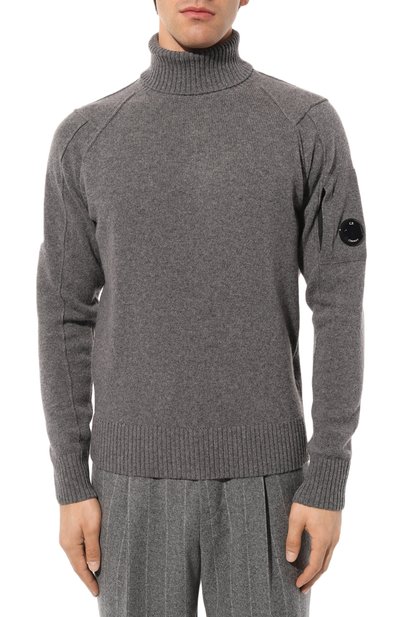 Шерстяной свитер C.P. COMPANY темно-серого цвета по цене 29950 руб., арт. 15CMKN088A005504A, фото 3 Шерстяной свитер C.P. COMPANY, арт. 15CMKN088A005504A, фото 3