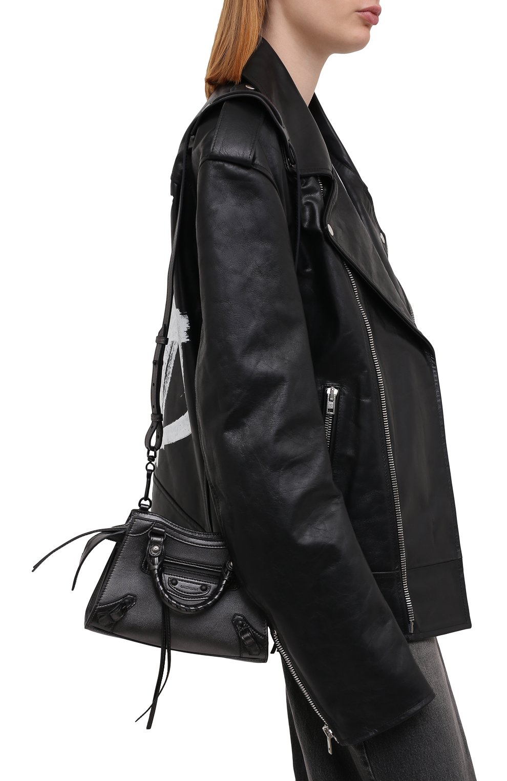 Женская серая сумка neo classic city mini BALENCIAGA купить в