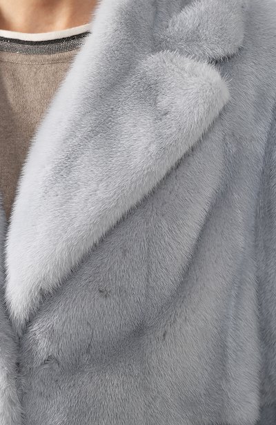 Шуба из норки KITON голубого цвета по цене 1800000 руб., арт. D48582X04R71, фото 5 Шуба из норки KITON, арт. D48582X04R71, фото 5