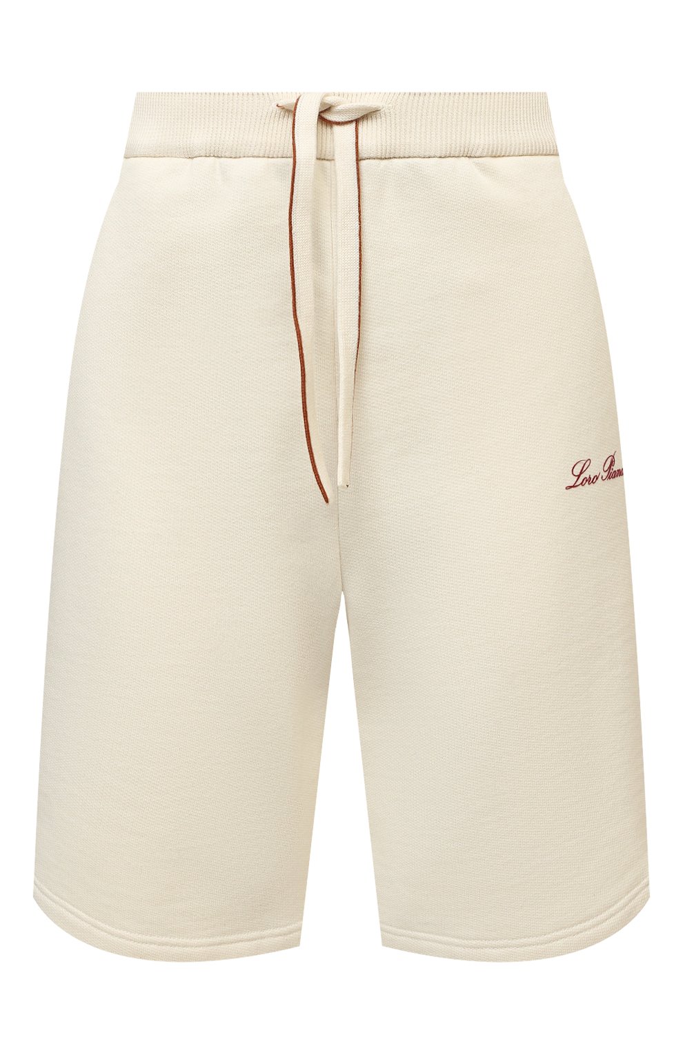 Хлопковые шорты LORO PIANA кремового цвета по цене 47500 руб., арт. FAM1424, фото 1 Хлопковые шорты LORO PIANA, арт. FAM1424, фото 1
