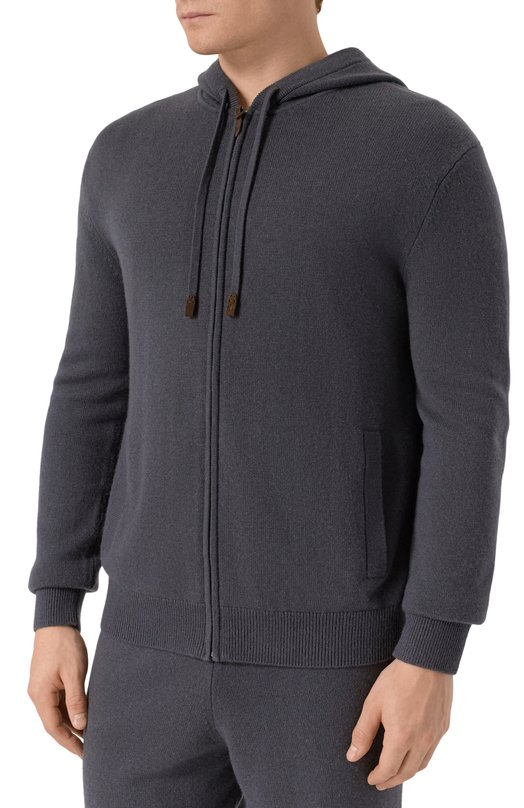 Кардиган из шерсти и кашемира 12 STOREEZ 127796 Серый  127796 Фото 3