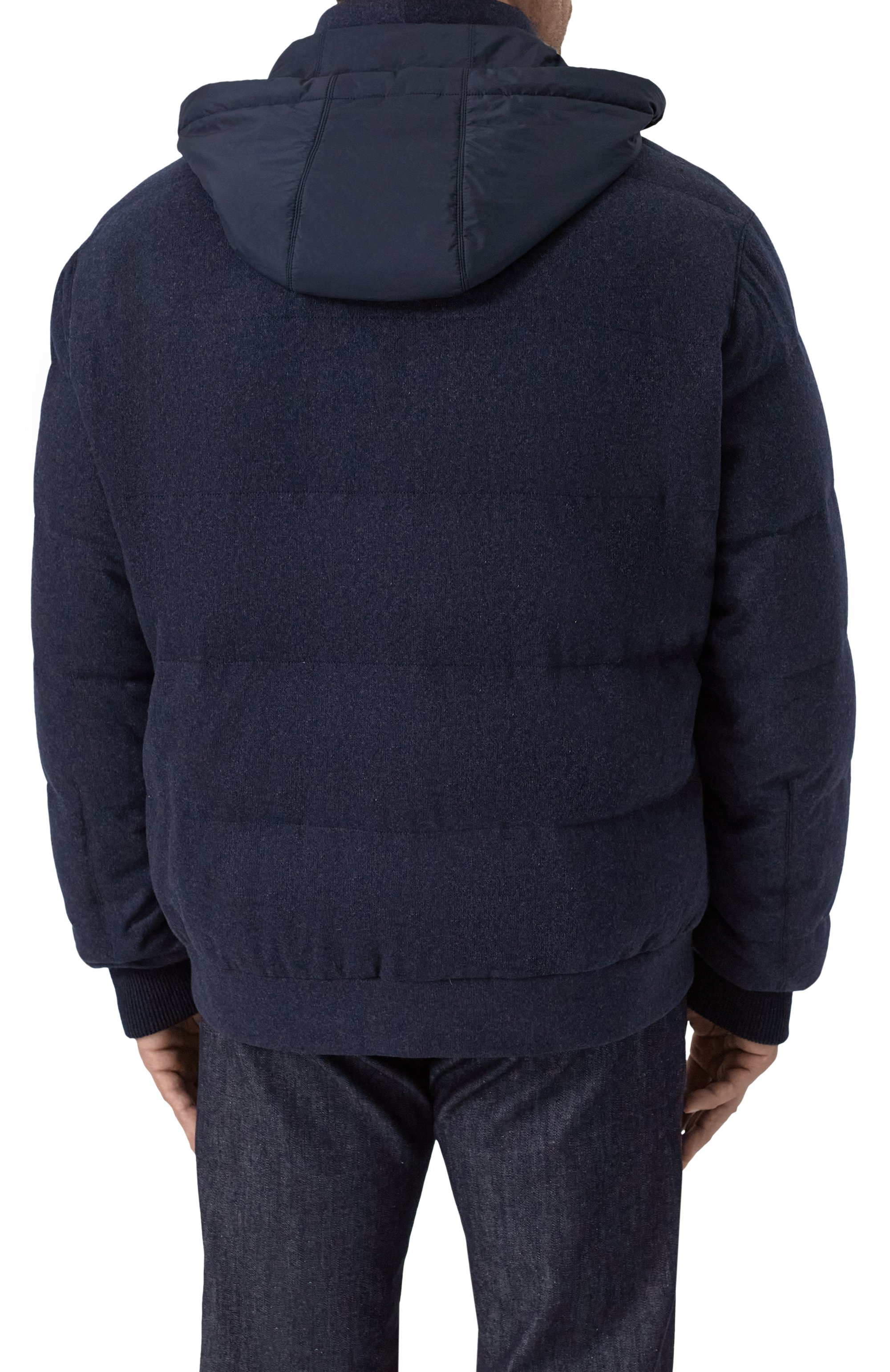 Кашемировый пуховик CORTIGIANI темно-синего цвета по цене 341500 руб., арт. 3AG607, фото 6 Кашемировый пуховик CORTIGIANI, арт. 3AG607, фото 6