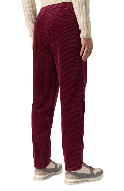 Вельветовые брюки Brunello Cucinelli M280UE1710 Бордовый  M280UE1710 Фото 4