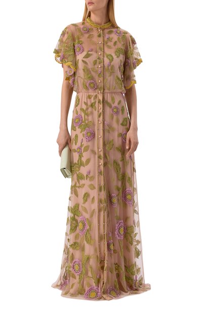 Платье с отделкой бисером VALENTINO, арт. 8B3VDMM5/1ED, фото 2