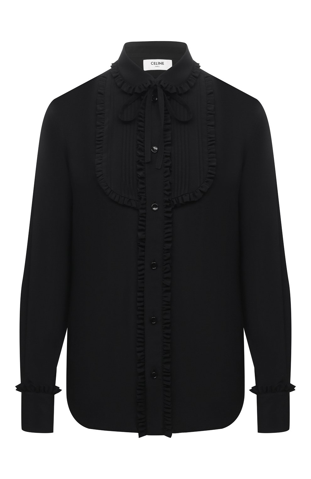Блузка CELINE черного цвета по цене 130500 руб., арт. 2C540008D, фото 1 Блузка CELINE, арт. 2C540008D, фото 1