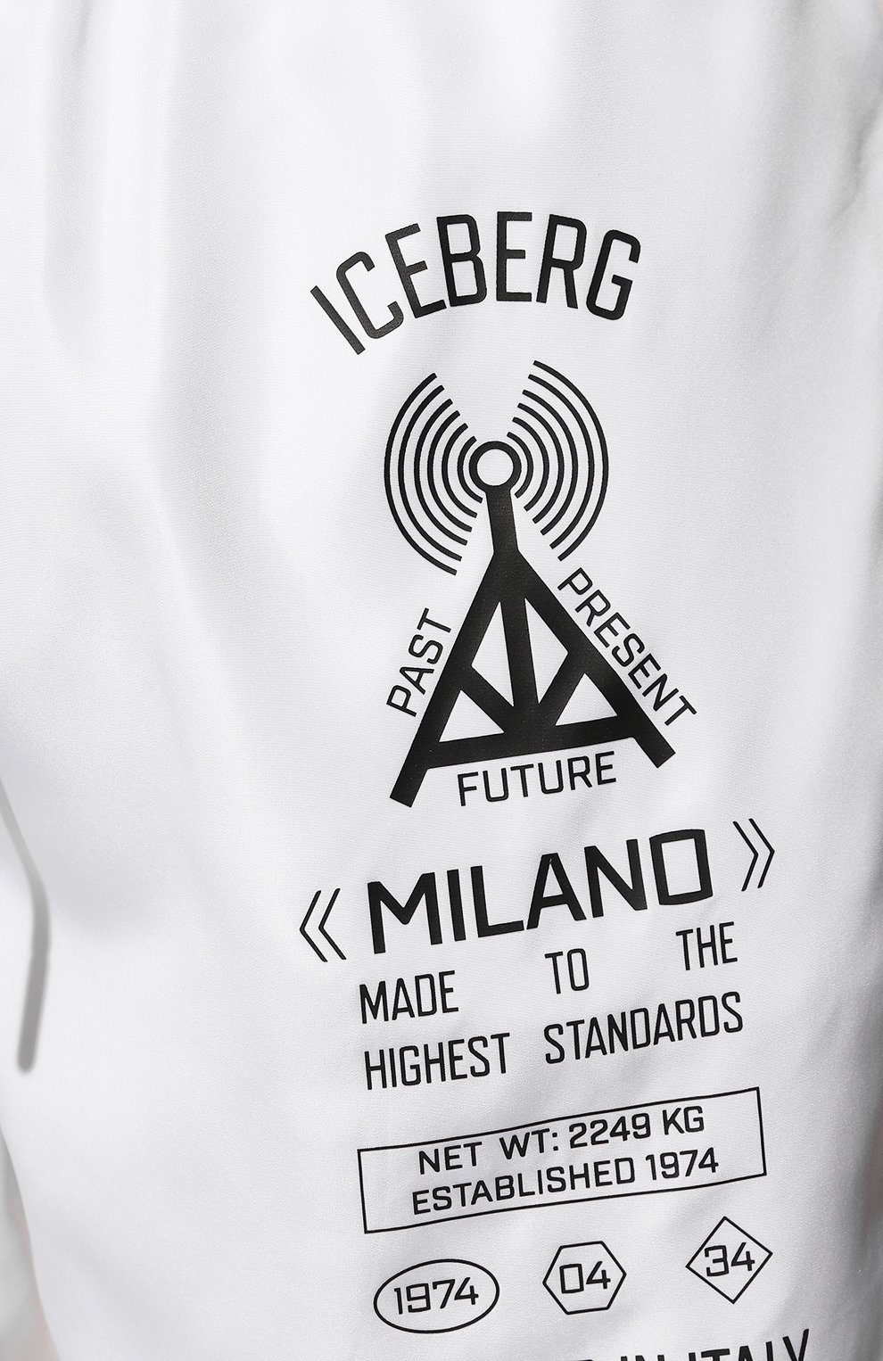 Плавки-шорты ICEBERG белого цвета по цене 7195 руб., арт. ICE4MBM12, фото 4 Плавки-шорты ICEBERG, арт. ICE4MBM12, фото 4