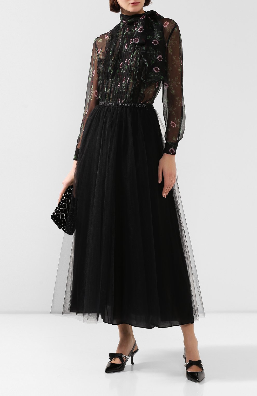 Юбка VALENTINO черного цвета по цене 361000 руб., арт. SB0RA1Y01ED, фото 2 Юбка VALENTINO, арт. SB0RA1Y01ED, фото 2