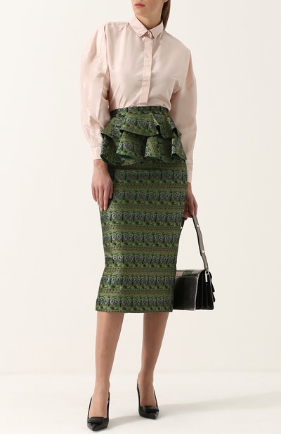 Жаккардовая юбка-карандаш с оборками TATA NAKA, арт. TN20015/JACQUARD, фото 2