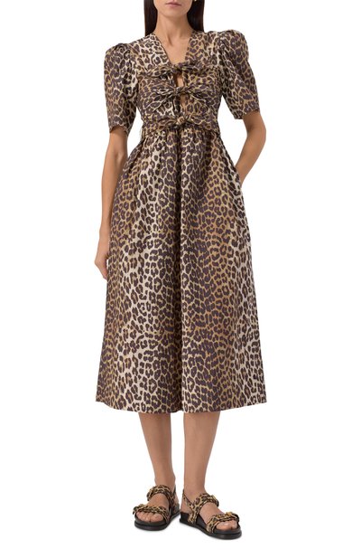 Хлопковое платье GANNI, арт. W0373/943, фото 3