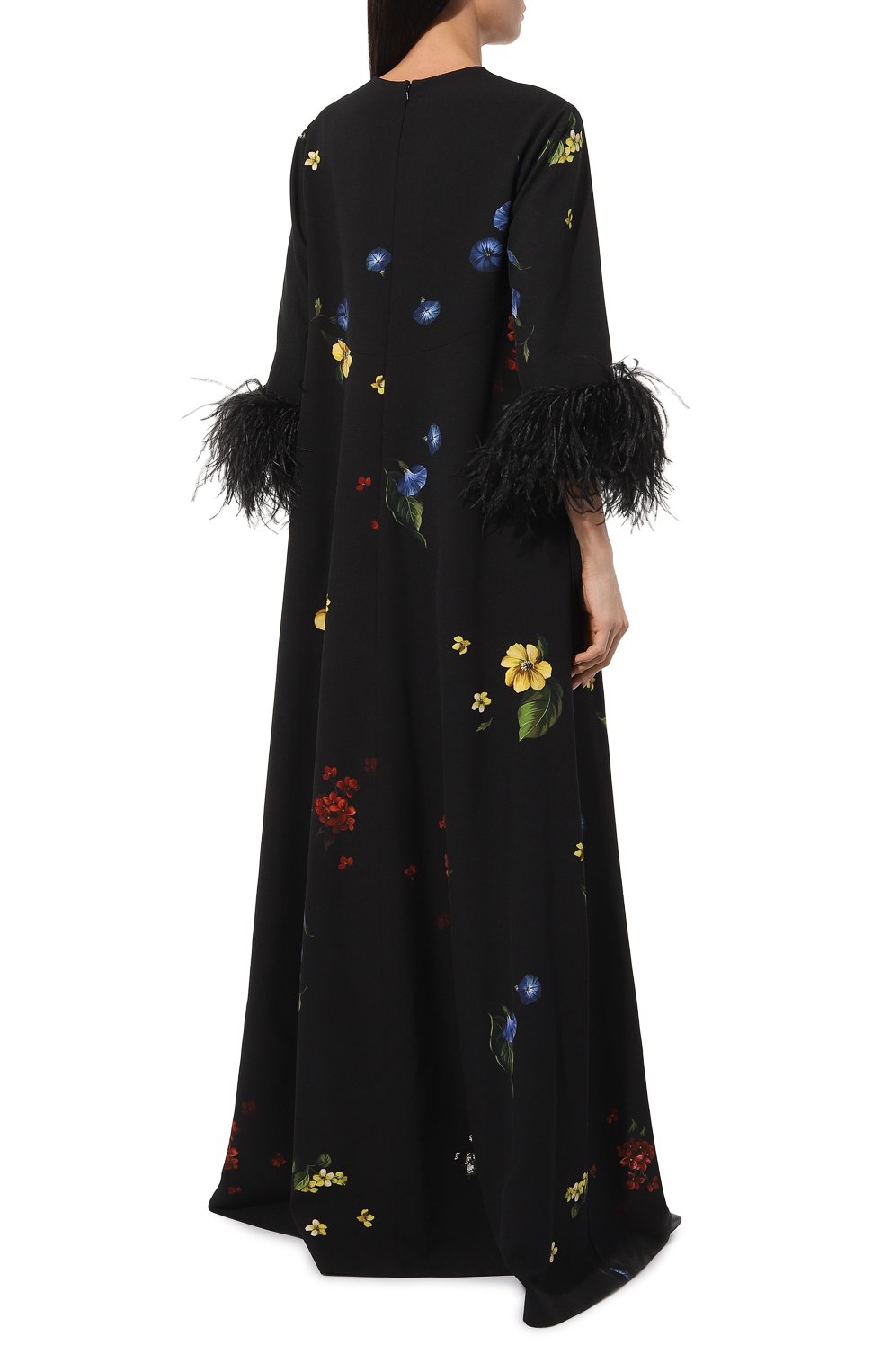 Платье с отделкой перьями страуса ELIE SAAB, арт. 15690, фото 4