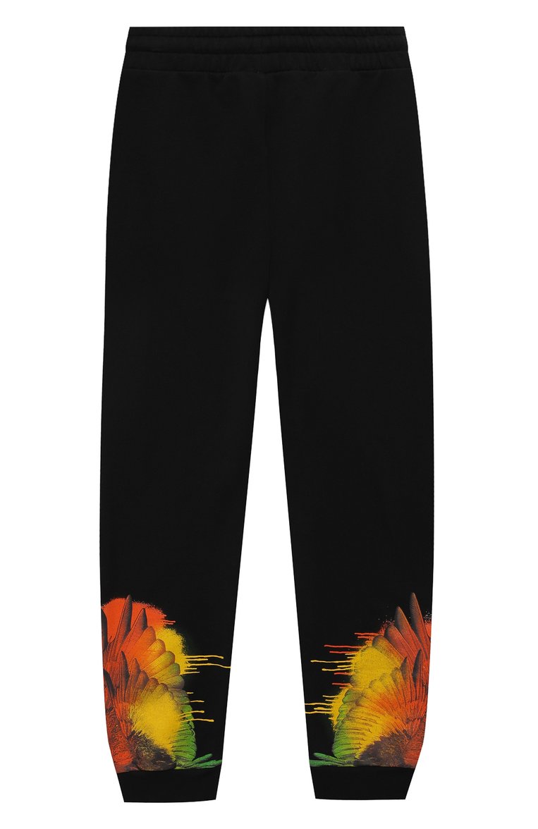 Детские хлопковые джоггеры MARCELO BURLON KIDS OF MILAN черного цвета, арт. 21E/B/MB/3000/0020/8-14Y | Фото 2 (Материал внешний: Хлопок; Мальчики Кросс-КТ: Брюки-одежда, Джоггеры-одежда; Региональные ограничения белый список (Axapta Mercury): RU; Материал сплава: Проставлено; Нос: Не проставлено; Ростовка одежда: 10 - 11 лет | 140 - 146см, 12 лет | 152 см, 13 - 15 лет | 158 см, 8 лет | 128 см)
