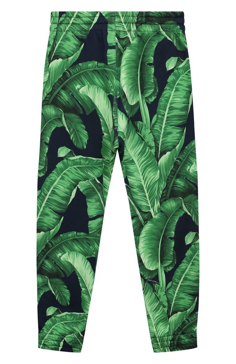 Детские хлопковые джоггеры DOLCE & GABBANA зеленого цвета, арт. L4JPI0/HS7NJ | Фото 2 (Материал внешний: Хлопок; Нос: Не проставлено; Мальчики Кросс-КТ: Джоггеры-одежда; Ростовка одежда: 3 года | 98 см, 8 лет | 128 см, 6 лет | 116 см, 5 лет | 110 см, 10 - 11 лет | 140 - 146см, 12 лет | 152 см, 13 - 15 лет | 158 см, 2 года | 92 см, 4 года | 104 см)