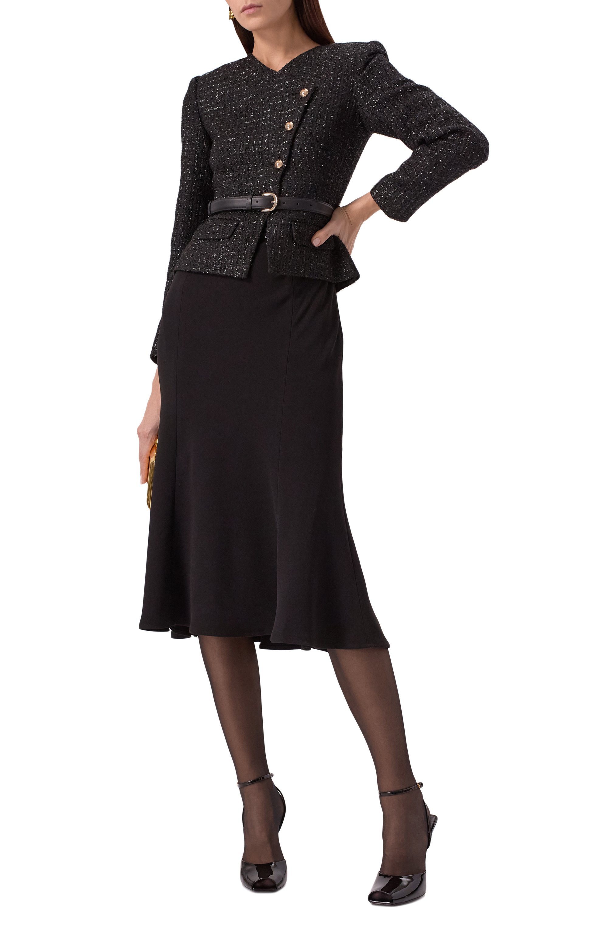 Комбинированное платье SELF-PORTRAIT, арт. RS25028MB, фото 2