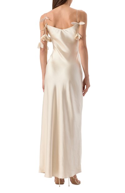 Атласное платье SELF-PORTRAIT, арт. SS25255XCH, фото 4