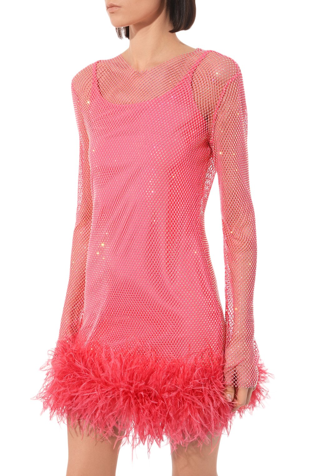 Платье с отделкой перьями ALINE, арт. AL151002-1, фото 3