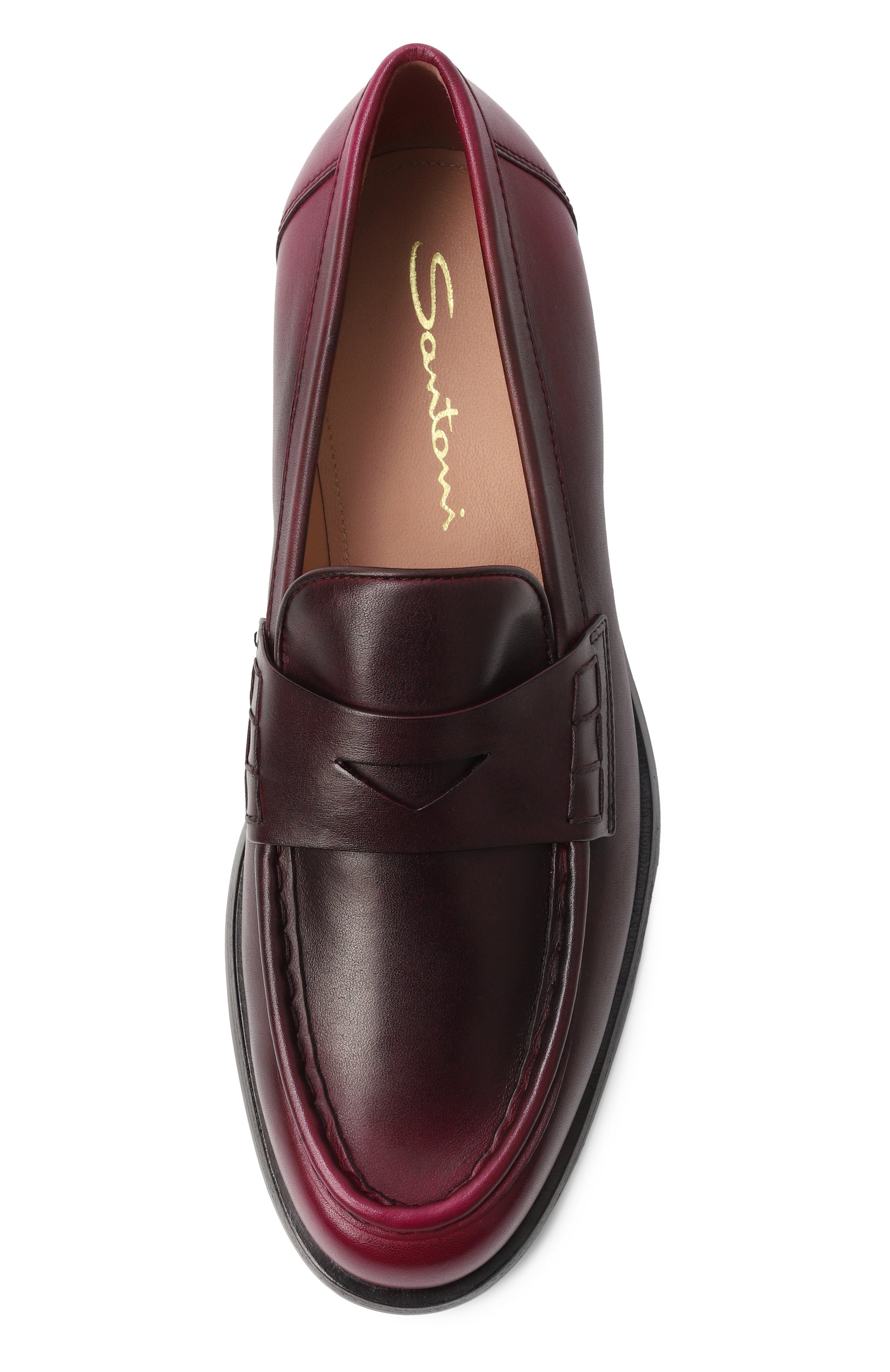 Кожаные пенни-лоферы SANTONI, арт. WUQG59462BJ2NWHM, фото 6