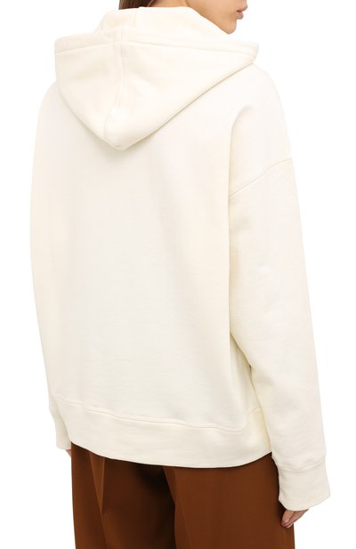 Хлопковое худи JIL SANDER кремового цвета по цене 52750 руб., арт. JPPR707515-WR248608, фото 4 Хлопковое худи JIL SANDER, арт. JPPR707515-WR248608, фото 4