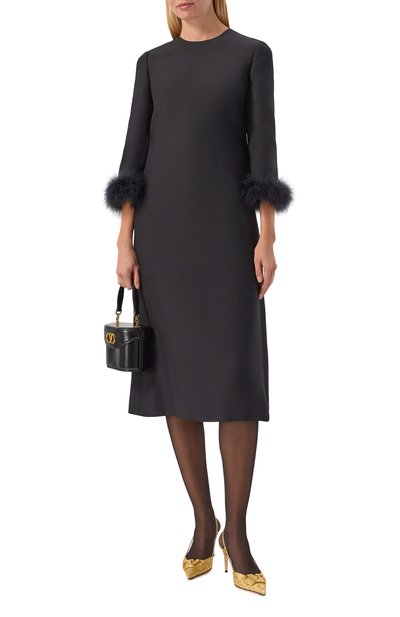 Женское платье из шерсти и шелка VALENTINO, арт. 8B3VAJJ0/1CF