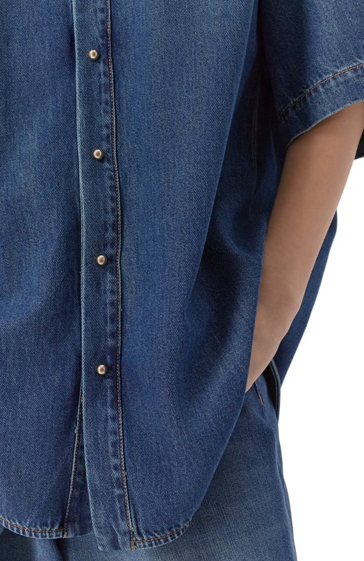 Джинсовая рубашка Darkpark WSH37 TBL01W075/R0BERTA-TENCEL DENIM C0LLAR SHIRT Синий  WSH37 TBL01W075/R0BERTA-TENCEL DENIM C0LLAR SHIRT Фото 5