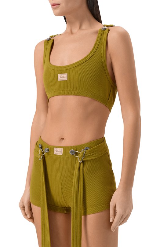 Хлопковый топ Jean Paul Gaultier 26/01-W-T0430/J014 Хаки  26/01-W-T0430/J014 Фото 3