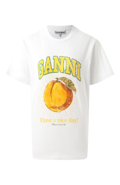 Женская хлопковая футболка GANNI, арт. T3529
