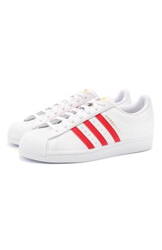 Мужские кожаные кеды superstar ADIDAS ORIGINALS белого цвета, арт. S42992 | Фото 1 (Материал в�нешний: Кожа; Стили: Классический; Материал утеплителя: Без утеплителя; Подошва: Массивная; ширина носка стельки: 8,8; толщина подошвы: 3,2)