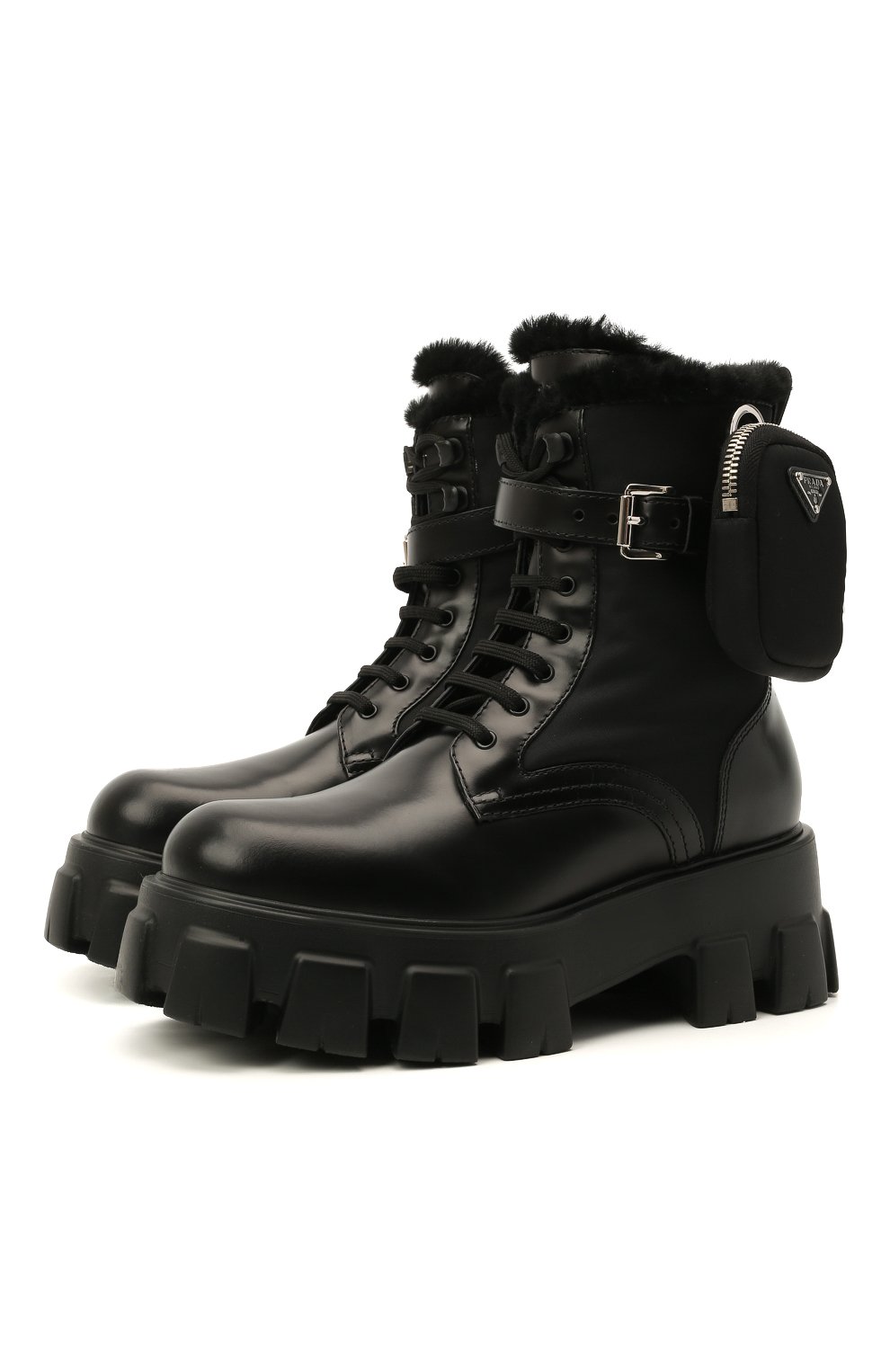 Кожаные ботинки monolith PRADA, арт. 1T255M-3LEK-F0002, фото 1