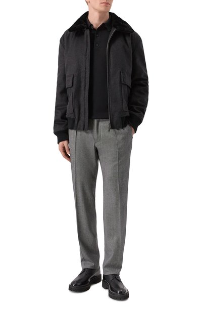 Поло из шерсти и шелка KITON, арт. UMM066704, фото 2