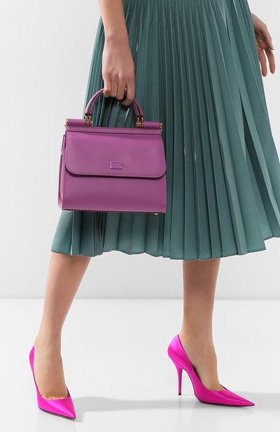 Сумка sicily 58 small DOLCE & GABBANA лилового цвета по цене 266000 руб., арт. BB6622/AV385, фото 2 Сумка sicily 58 small DOLCE & GABBANA, арт. BB6622/AV385, фото 2