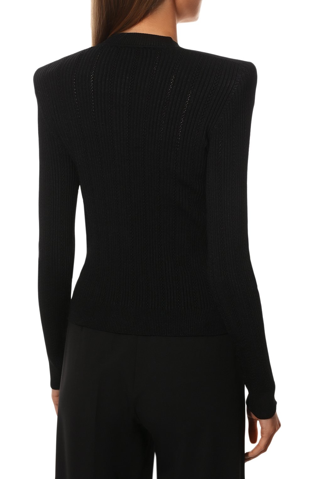 Кардиган из вискозы BALMAIN черного цвета по цене 166500 руб., арт. XF1KL005/KB39, фото 4 Кардиган из вискозы BALMAIN, арт. XF1KL005/KB39, фото 4