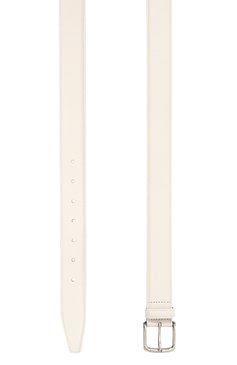 Женский кожаный ремень ARMARIUM молочного цвета, арт. ARMTMBE01/LE02 | Фото 3 (Материал: Натуральная кожа; Материал сплава: Проставлено; Нос: Не проставлено)