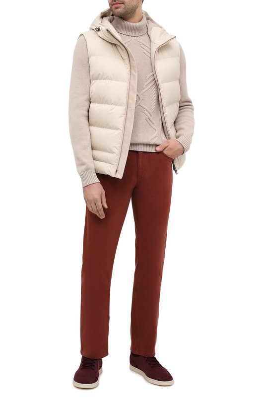 Хлопковые брюки Zilli M0U-D0160-C0TE1/R001 Коричневый  M0U-D0160-C0TE1/R001 Фото 2