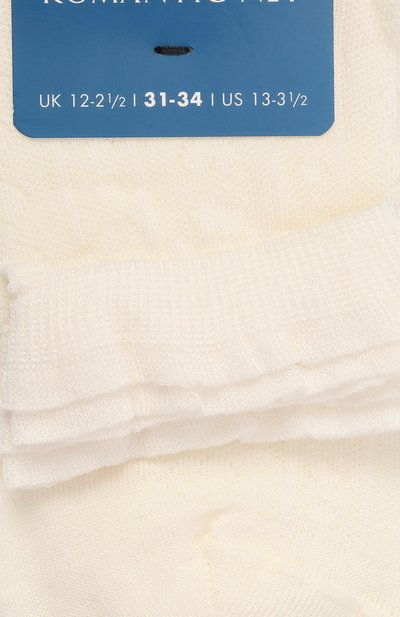 Хлопковые носки FALKE молочного цвета по цене 2410 руб., арт. 12140/, фото 2 Хлопковые носки FALKE, арт. 12140/, фото 2