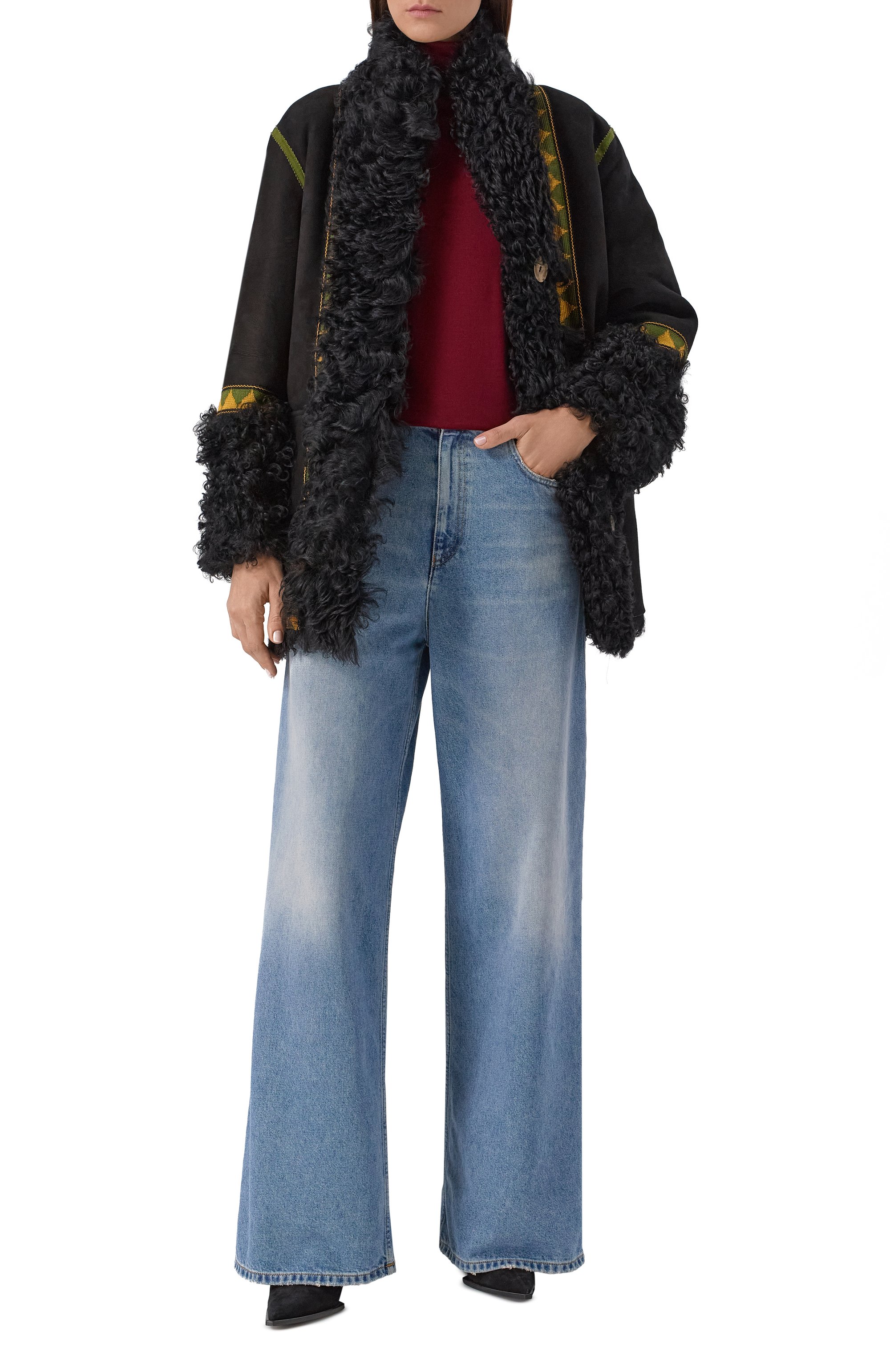 Дубленка из овчины MANZONI24, арт. 25A701-STCETN, фото 2