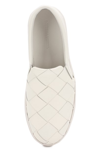 Кожаные слипоны BOTTEGA VENETA белого цвета по цене 79950 руб., арт. 608949/VT031, фото 5 Кожаные слипоны BOTTEGA VENETA, арт. 608949/VT031, фото 5