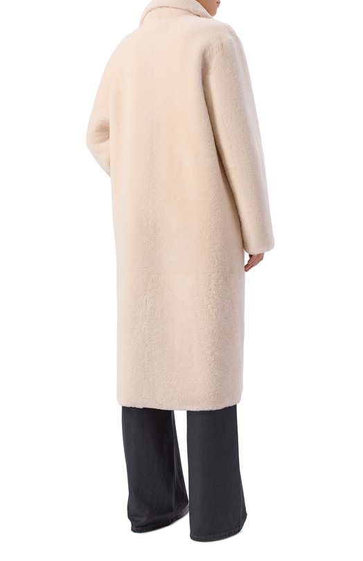 Дубленка из овчины Addicted MK330L Кремовый  MK330L Фото 4