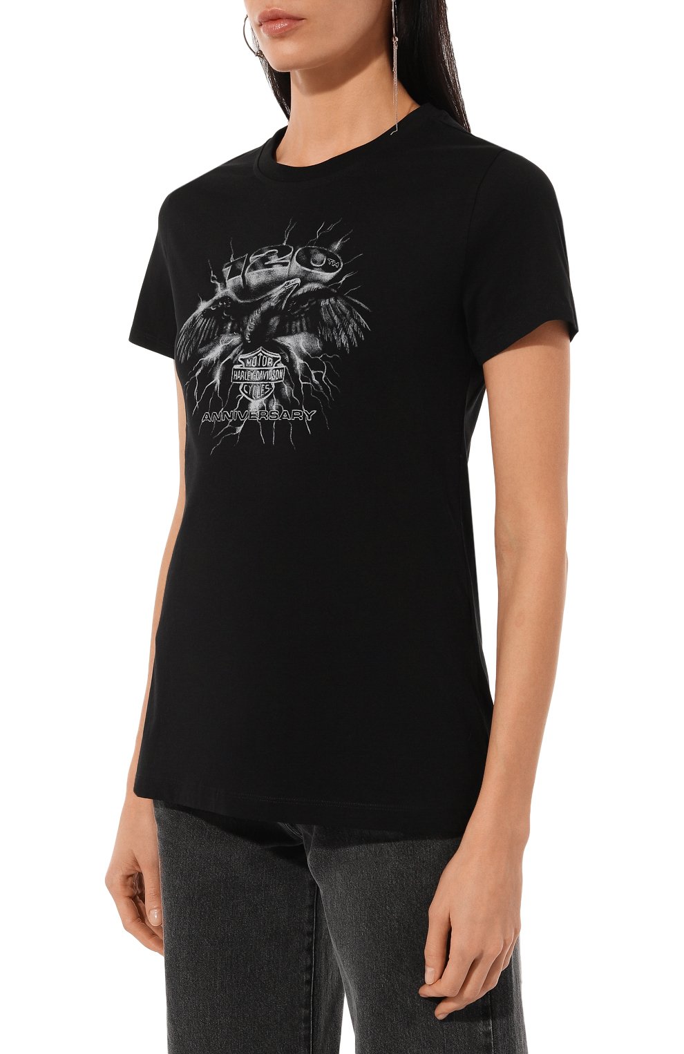 Хлопковая футболка 120th anniversary HARLEY-DAVIDSON, арт. 97553-23VW, фото 3