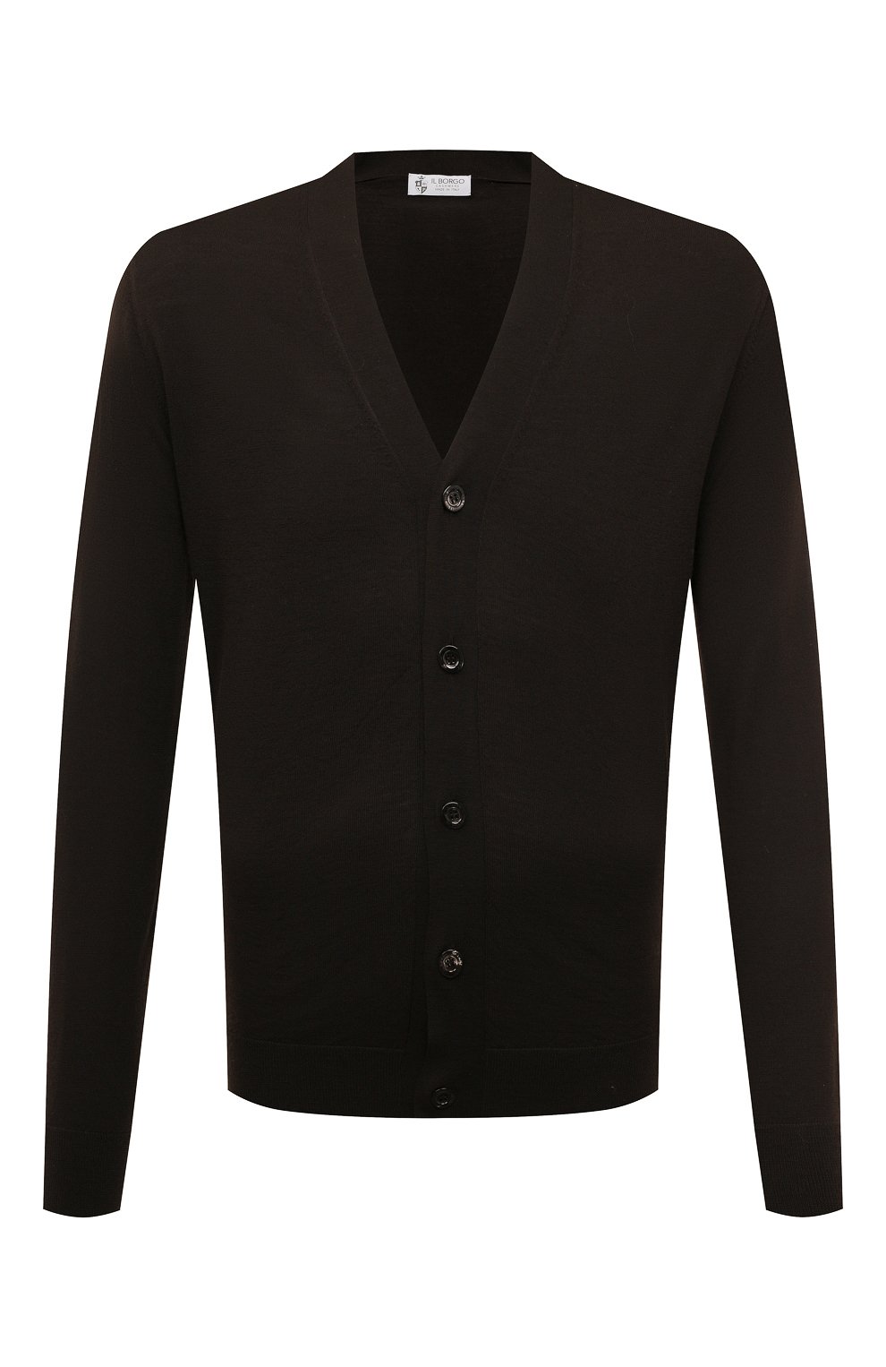 Шерстяной кардиган IL BORGO CASHMERE коричневого цвета по цене 72050 руб., арт. 54-1210G0, фото 1 Шерстяной кардиган IL BORGO CASHMERE, арт. 54-1210G0, фото 1