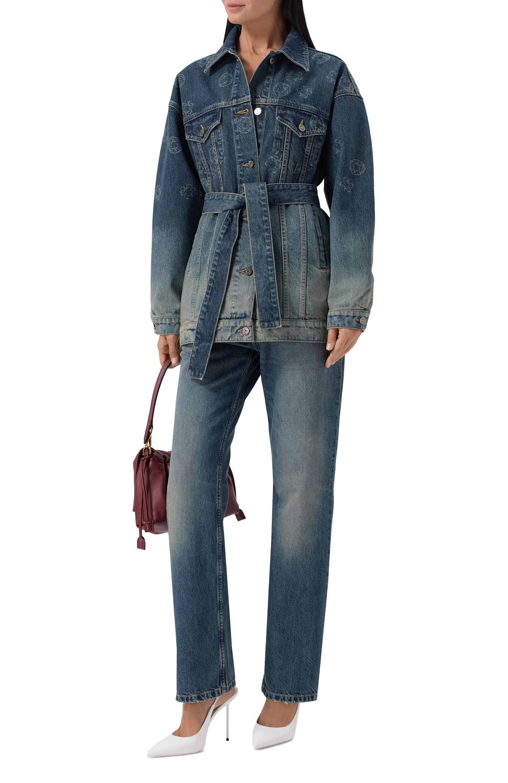 Джинсовая куртка ELIE SAAB темно-синего цвета по цене 264000 руб., арт. J0258/D0003, фото 2 Джинсовая куртка ELIE SAAB, арт. J0258/D0003, фото 2