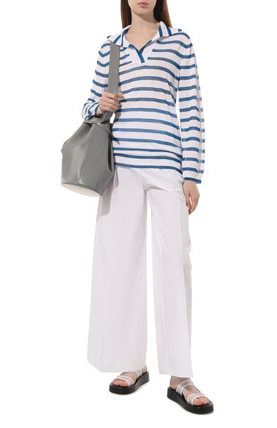 Пуловер из вискозы AND THE BRAND голубого цвета по цене 25760 руб., арт. S23-JM017-1603-1044, фото 2 Пуловер из вискозы AND THE BRAND, арт. S23-JM017-1603-1044, фото 2