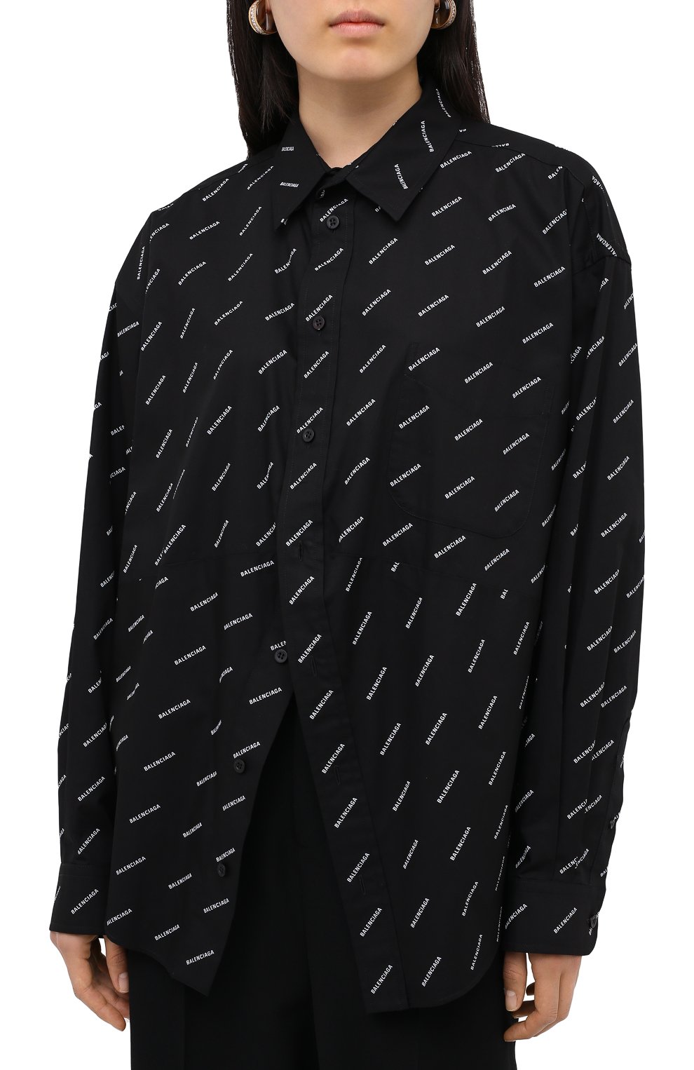 Хлопковая рубашка BALENCIAGA, арт. 583895/TBL96, фото 3