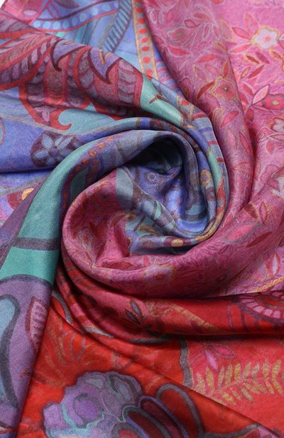 Шелковый платок восточный орнамент GOURJI, арт. T26AZ7R/1, фото 5